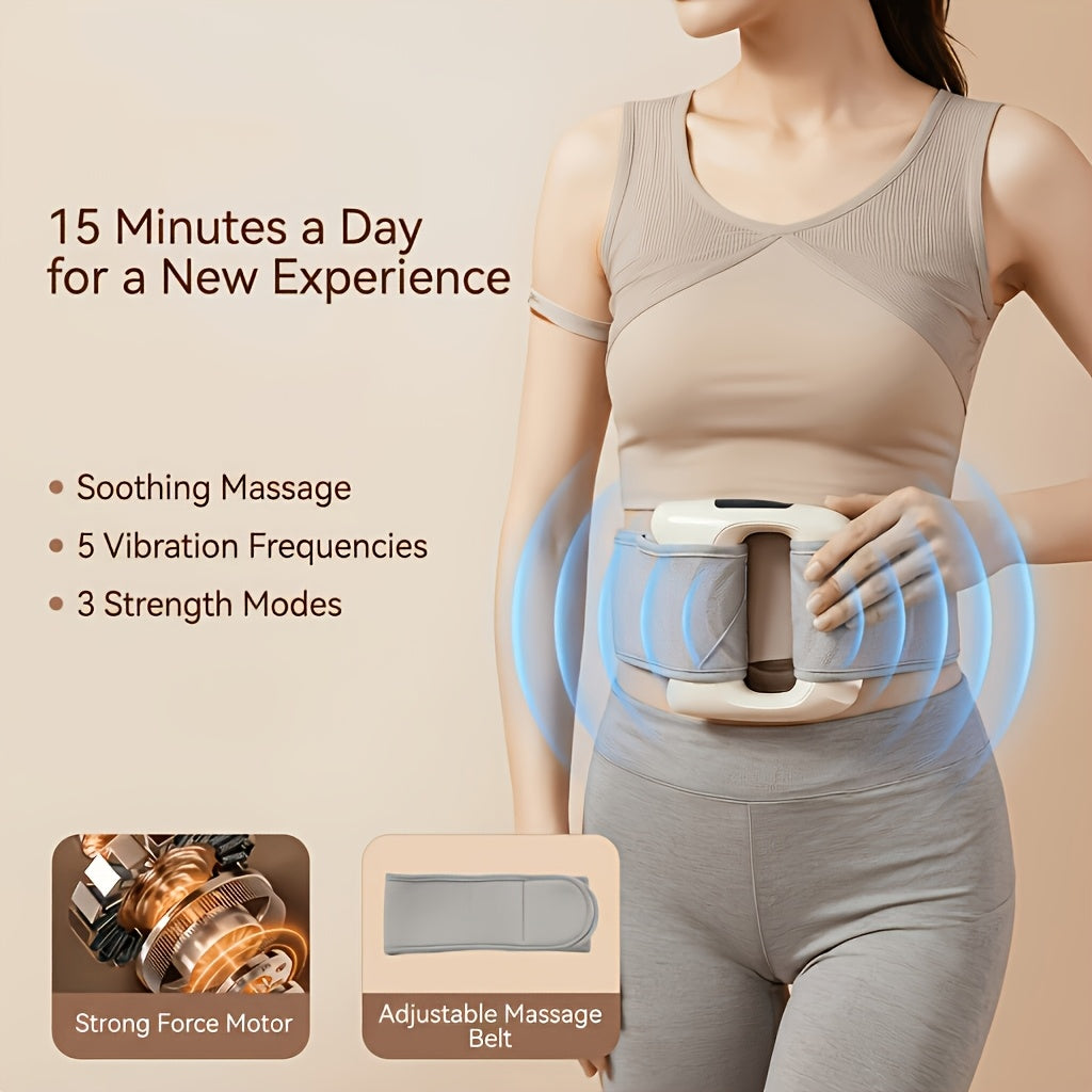 Massage Ring with Massage Belt, Multifunctional Body Massage Accessory for Waist and Back Routines in Yellow and White, Pink or Light Purple
