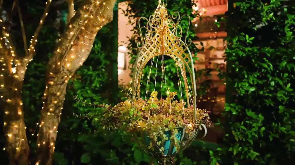 Four-Pack Solar String Lights with Listed 400 LEDs and 160ft Total Length, Eight-Mode Wording and Warm, White, Multicolor or Green Labels for Garden Decor