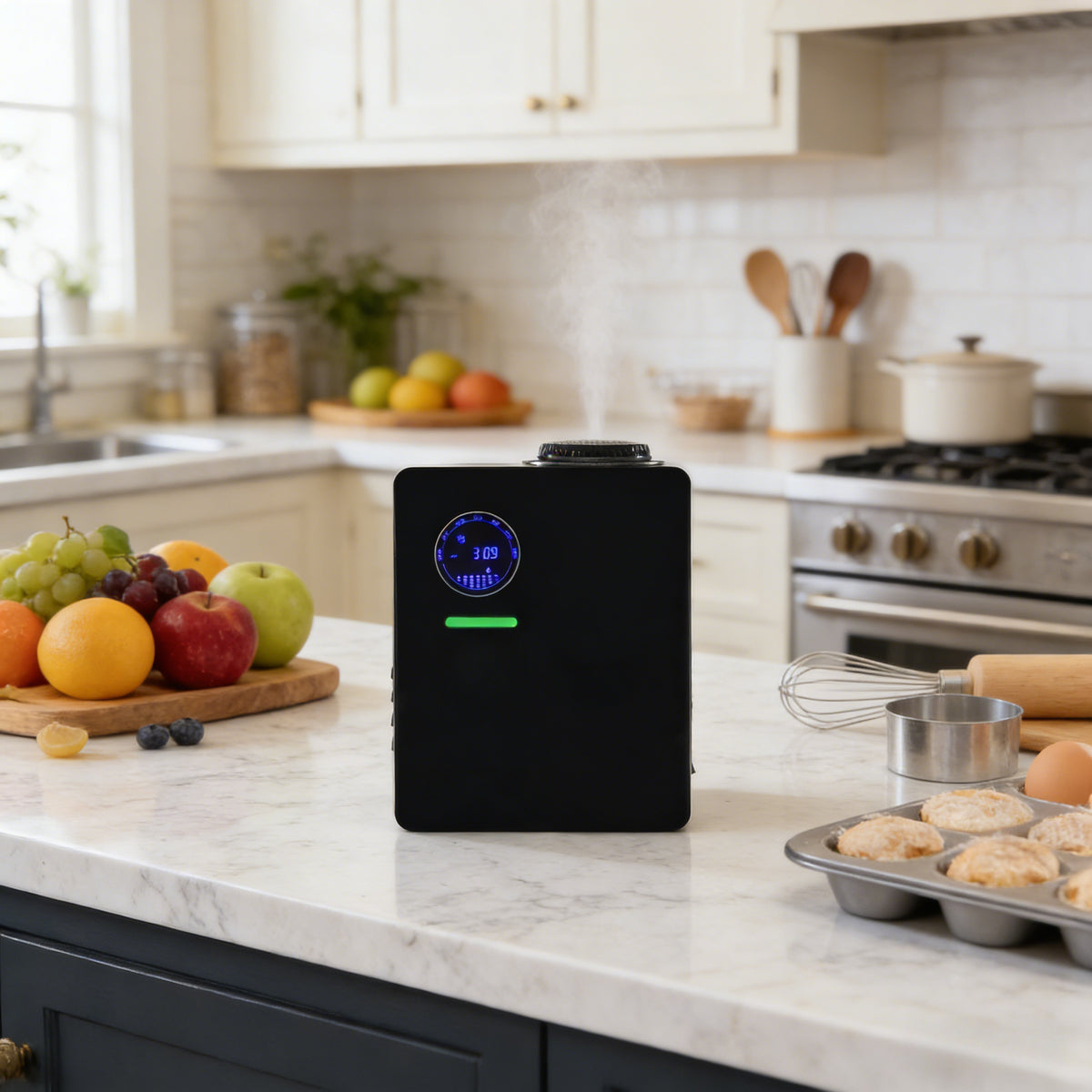 Waterless Scent Diffuser by GOANDO with App Control, Programmable Timer and Heatless Cold Air Fan System for Home and Office Fragrance, Refills Not Included