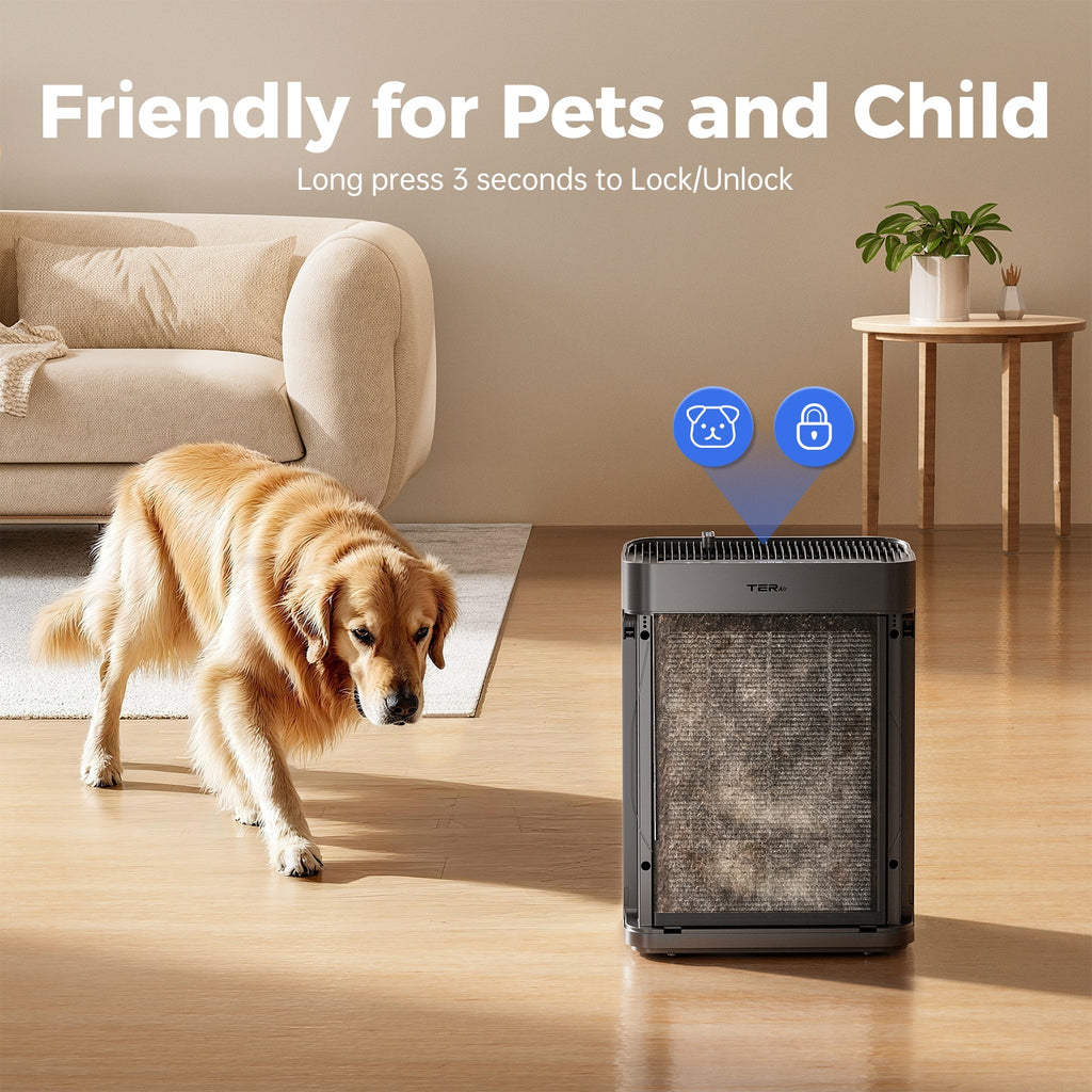 Air Purifier for Home Large Room Up to 2500 Sq Ft, H13 HEPA Air Cleaner with Washable Double-Sided Filters and PM2.5 Sensor, 22dB Quiet Air Purification for Bedroom, Pets, Dust, Smoke and Allergies