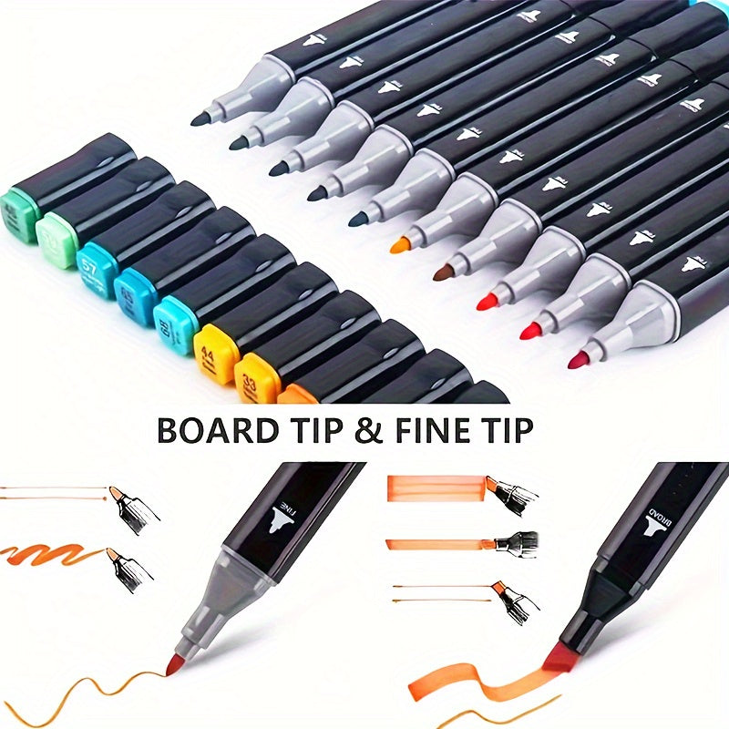 Drawing Marker Set with Dual Tips and Listed A4 Sketchbook, 168, 204 or 262 Color Options for Sketching, Coloring, Illustration and Creative Office Art Projects
