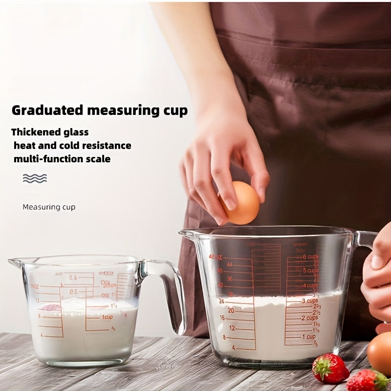Glass Measuring Cups with Single 33.81 oz or Three-Piece 10.14, 16.91 and 33.81 oz Options for Home Baking, Cooking and Everyday Recipe Ingredient Preparation