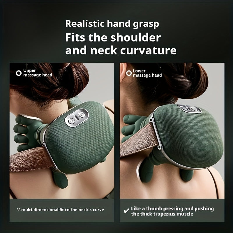 Shiatsu Neck and Shoulder Massager with Heat, Electric Kneading Back Massager Pillow, 3 Massage Modes, Deep Tissue Muscle Relief for Neck, Back, Waist, Legs, Home Office Use, Valentine's Day Gift