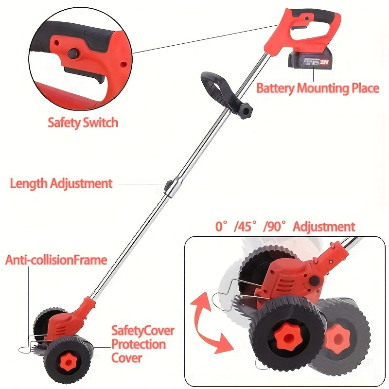 Cordless Garden Weeder with Listed Three Blade Types and Lithium Battery Power, Multiple Color and Upgraded, Enhanced or Courtyard Packages for Adult Yard Care