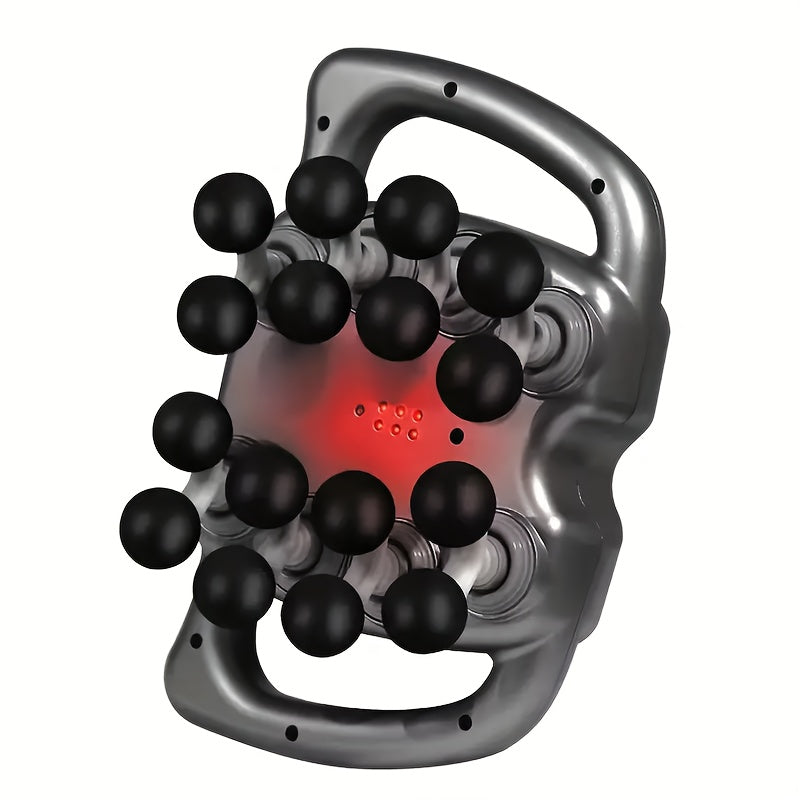 16-Drive Muscle Massager with Listed Multi-Head Design, Nine Massage Modes and 99 Intensity Settings, 25W ABS Personal-Care Device with Charging Cable and Manual