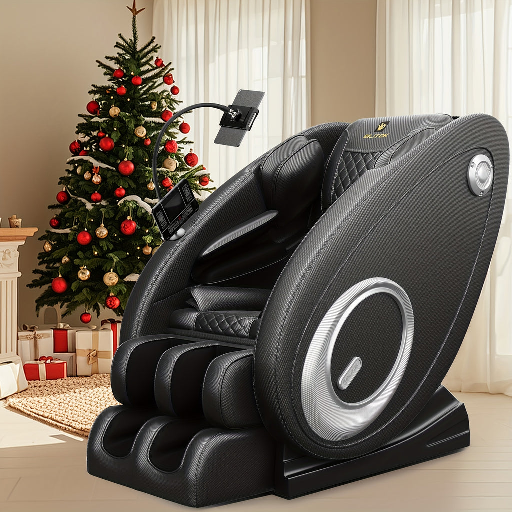Zero Gravity Massage Chair Recliner with Heat, Full Body Massage with Foot Roller, Built-In Speaker and Touch Screen for Home Relaxation