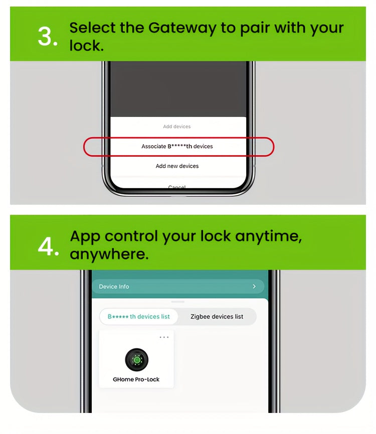 GHome Smart Door Knob Lock with Listed Fingerprint, Keypad and App Features, K20, K10, K02A and PRO Model Options for Compatible Door Access Setups