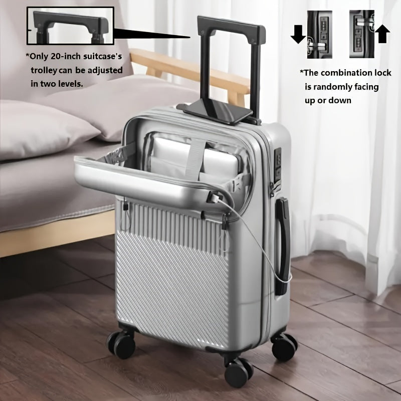 20 Inch Luggage with Password Lock Reference, Travel Suitcase in Red, Black, White, Green or Grey for Weekend Packing, Vacation Planning and Business Trips