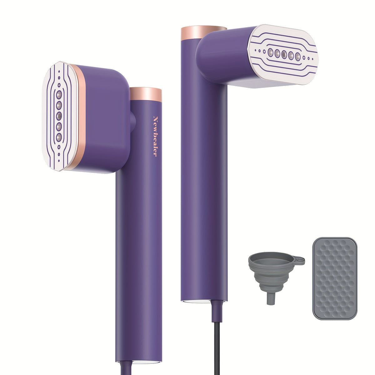Two-Setting Garment Steamer, 1200W Handheld Clothes Steamer with Listed 15-Second Heat-Up in Royal Purple, Snow White or Mint Green for Home and Travel Fabric Care