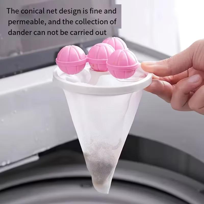 Floating Laundry Lint Catcher Set, 3-Piece Assorted Color Mesh Filter Bags for Loose Hair and Lint Collection in Compatible Washing Machines and Clothing Care