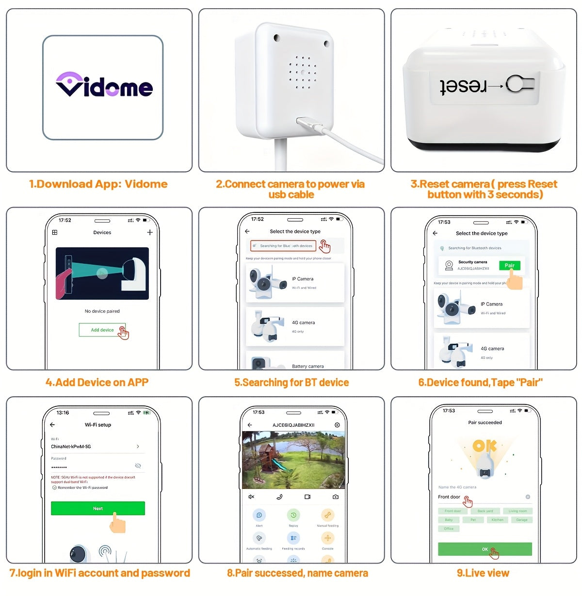 App-Controlled Indoor Security Cameras with 2.4GHz WiFi, Full-Color Night Vision and Two-Way Audio, Four-Pack or Two-Pack 3MP Human-Detection Options