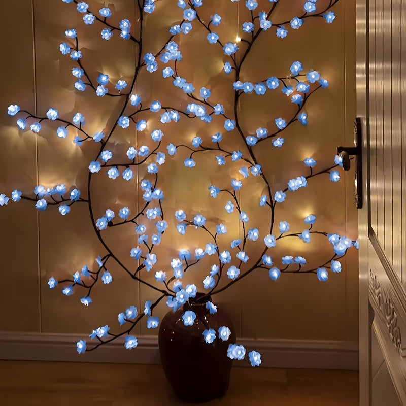 USB-Powered Decorative Fairy Lights by AMill with Cherry Blossom Garland Reference, Dimmable Indoor Lighting and Firework, 96LED, Pink or Butterfly Options