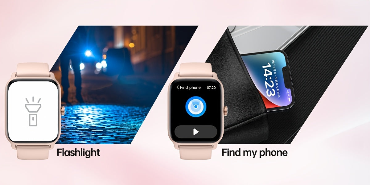 Sports Tracking Smartwatch by FAWEIO for Men and Women, 1.8-Inch Display with Call Answering and Making, 100+ Sports Modes and Pedometer for iPhone and Android