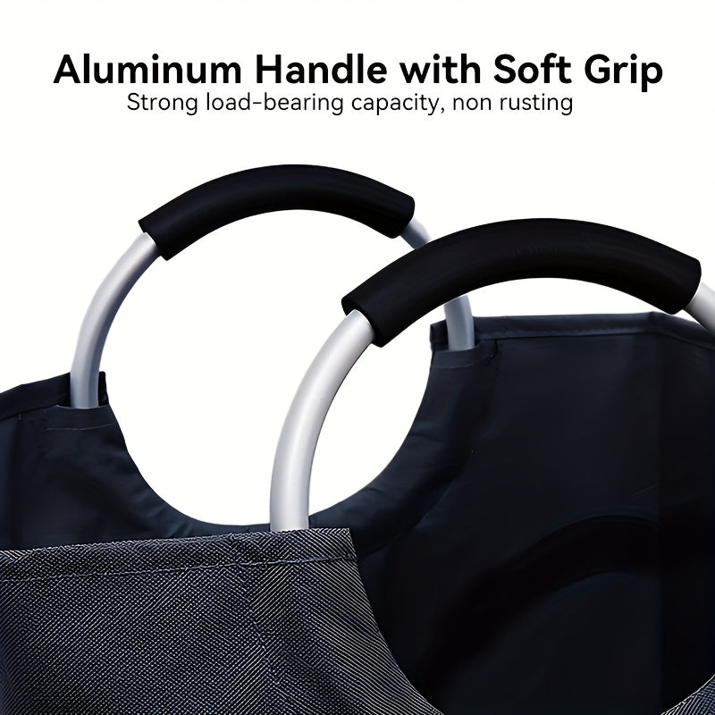 Collapsible Laundry Basket Bag, 25.1 gal Fabric Hamper with Color, Mesh Bag and Handle Style Options for Bedroom, Bathroom and College Dorm Storage
