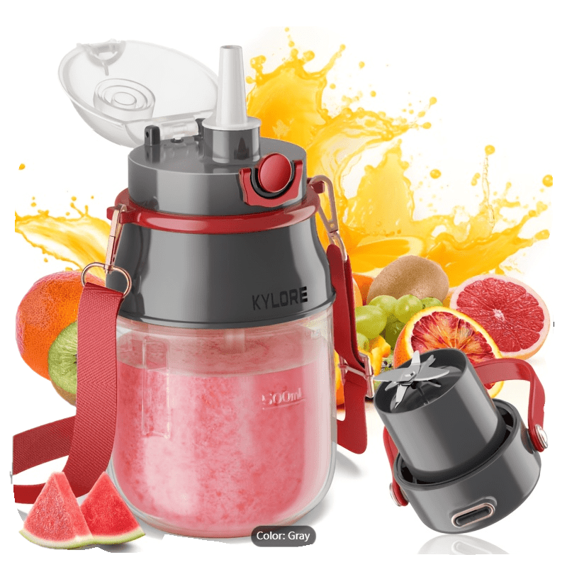 10-Blade Portable Blender 27oz, USB Rechargeable Personal Blender Cup for Smoothies, Shakes and Milkshakes, 800ml Travel Blender for Office, Gym, Picnics and Kitchen