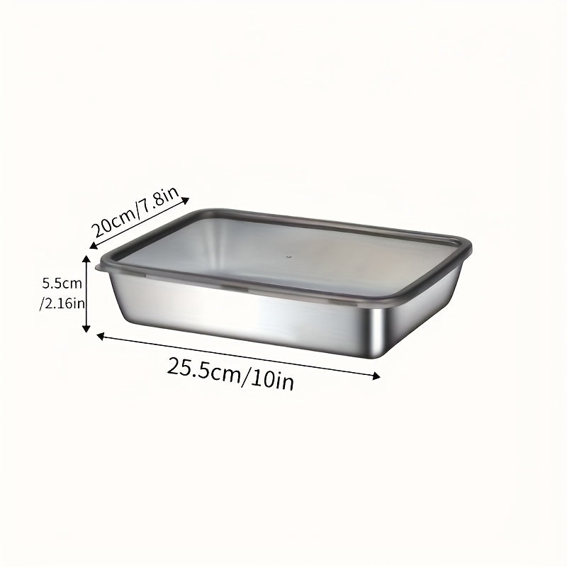 Stainless Steel Leftover Containers, Listed 3-Piece Reusable Food Storage Selection with Stackable Design for Everyday Kitchen and Refrigerator Organization