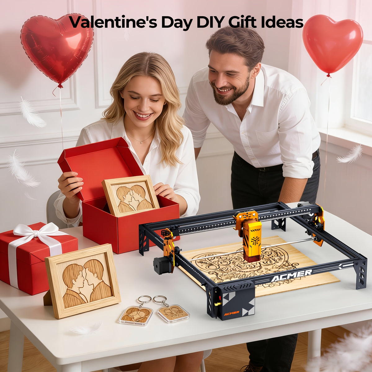 ACMER P1S Pro Laser Engraver with Listed 6W Diode Laser and 380 x 370mm Work Area, Fixed-Focus Craft Machine with USB and App Connection References