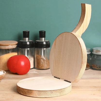 Wooden Dough Press for Dumpling Preparation, Manual Solid Wood Kitchen Tool for Homemade Noodle, Steamed Bun and Meat Pastry Dough, Burning Color Option