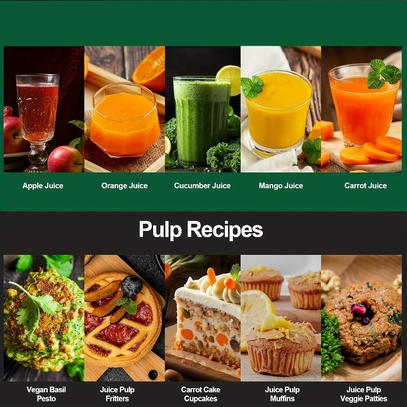 Wide Mouth Juicer with 3-Inch Feed Opening, Three Speed Settings and Detachable Design for Homemade Fruit and Vegetable Juice, Everyday Kitchen Drink Preparation