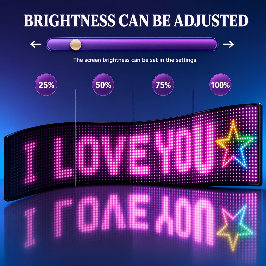 Pixel LED Soft Screen Light with App and Remote Control, Programmable Animation, Text and Expression Display in Two Sizes for Room and Holiday Decor