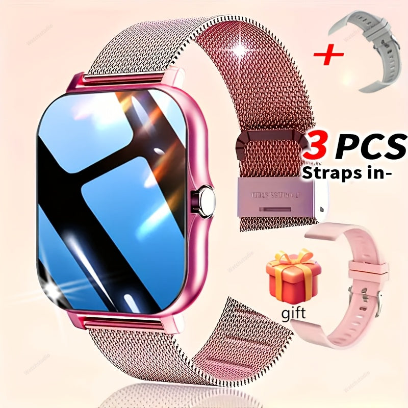 TFT Touchscreen Smartwatch with 1.83-Inch Display, Wireless Call Answering and Dialing, Message Reminders, USB Charging and Four Color Choices
