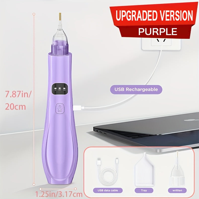 Diamond Art Electric Dotting Pen with Listed Storage Tray and Ergonomic Handle, Purple or White Two-Piece Upgrade Options for DIY Diamond Painting