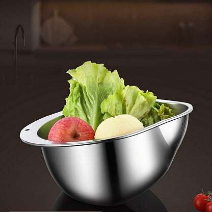 Large Stainless Steel Colander with 5.5QT Listed Capacity, Dishwasher-Safe Kitchen Strainer Basket for Draining Pasta and Rinsing Vegetables and Fruit