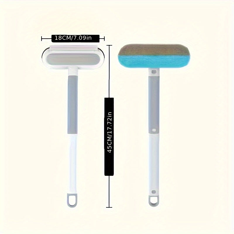 Manual Window Cleaning Brush, Grey 1-Piece Multipurpose Cleaning Tool with No Power Required for Everyday Home and Commercial Window Care