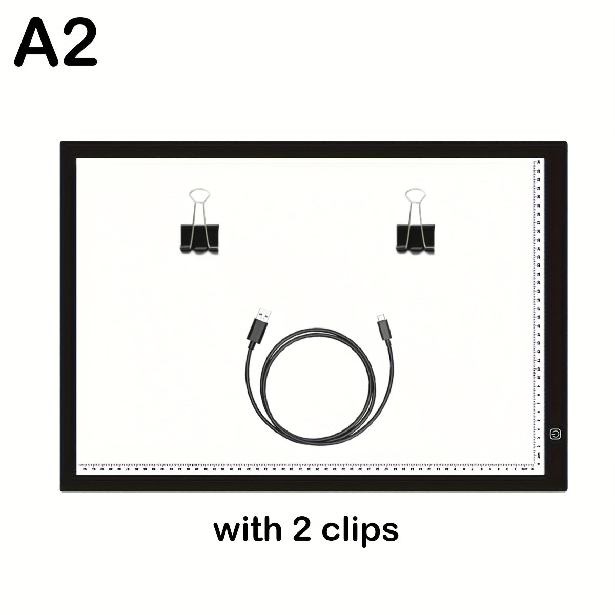 Dual Strip LED Drawing Light Board with Ten-Level Adjustable Brightness and Listed Acrylic Surface, Black Light Pad in Two Sizes for Tracing, Sketching and Diamond Painting