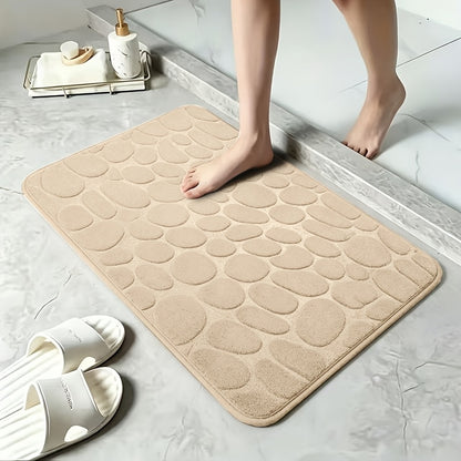 40x60cm Coral Velvet Bathroom Mat with PVC Backing, Machine-Washable Indoor Floor Rug in Seven Colors for Compatible Bathroom Entrances and Bedrooms
