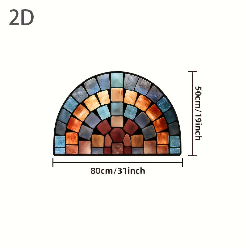 Art Design Indoor Doormat with Flat 2D Styling and Listed Soft Surface, Decorative Floor Mat in 40 x 60, 50 x 80 or 60 x 90 cm Sizes for Home Room Accents