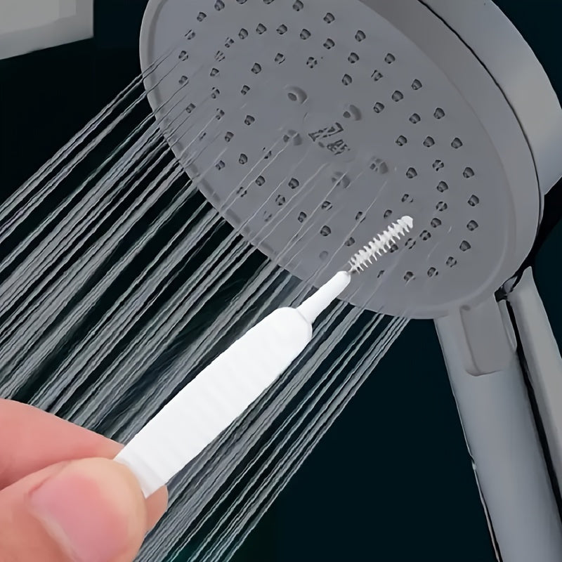 Shower Head Cleaning Brushes 10-Pack, White Plastic Manual Nozzle Gap and Crevice Cleaning Tools for Bathroom Maintenance and Detail Care
