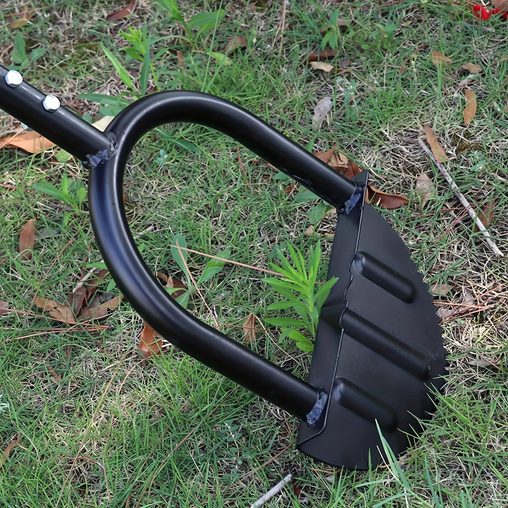 Serrated Manual Lawn Edging Shovel with Handle and Step-Edge Design Reference, Hand-Operated Garden Border Cutting Tool in Manual Trimmer Option