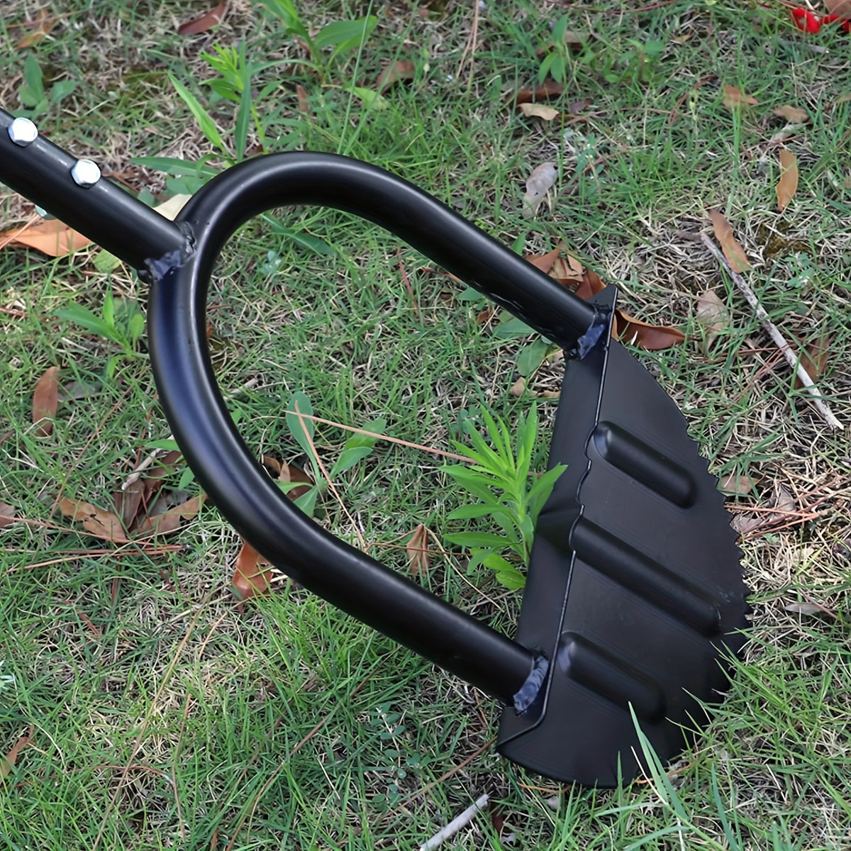 Serrated Manual Lawn Edging Shovel with Handle and Step-Edge Design Reference, Hand-Operated Garden Border Cutting Tool in Manual Trimmer Option
