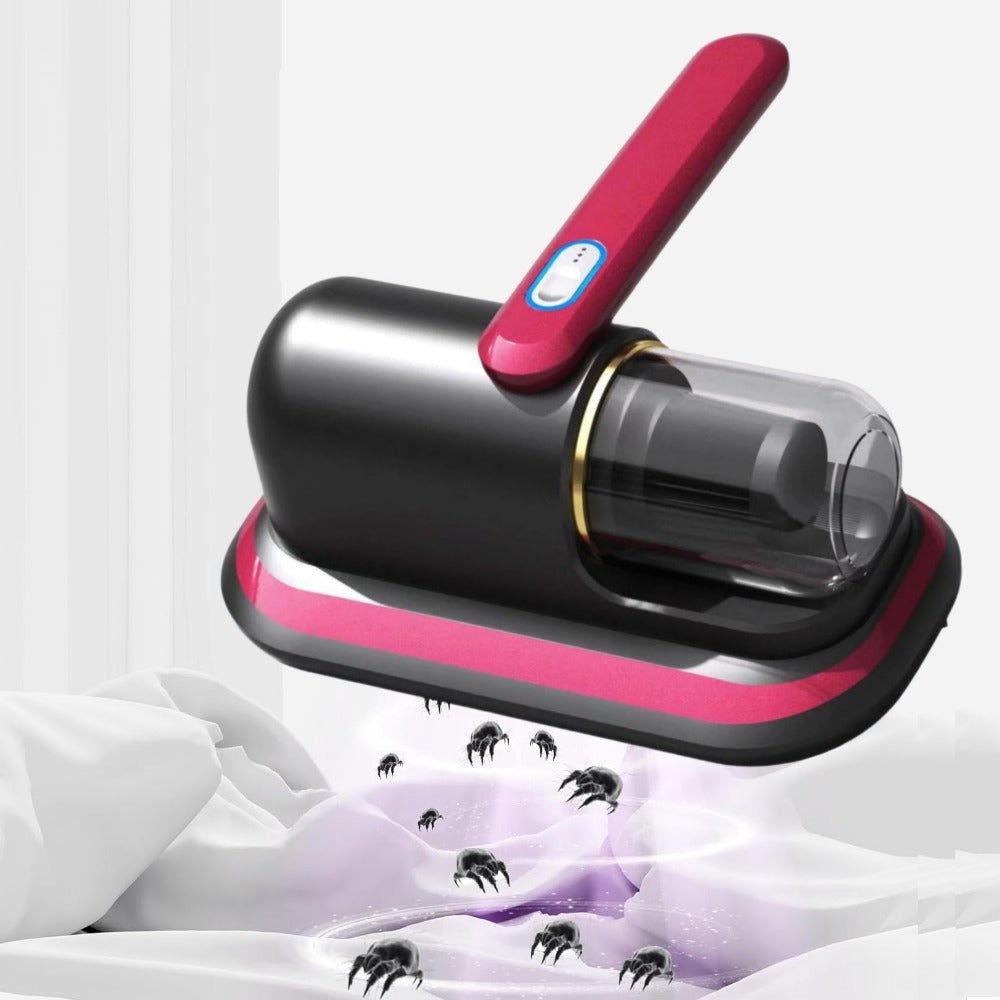 Purple Cordless Mattress Vacuum Cleaner with Handheld Design and Listed HEPA, Heating and Ultrasonic Features for Compatible Beds, Sofas, Upholstery and Carpet Cleanup