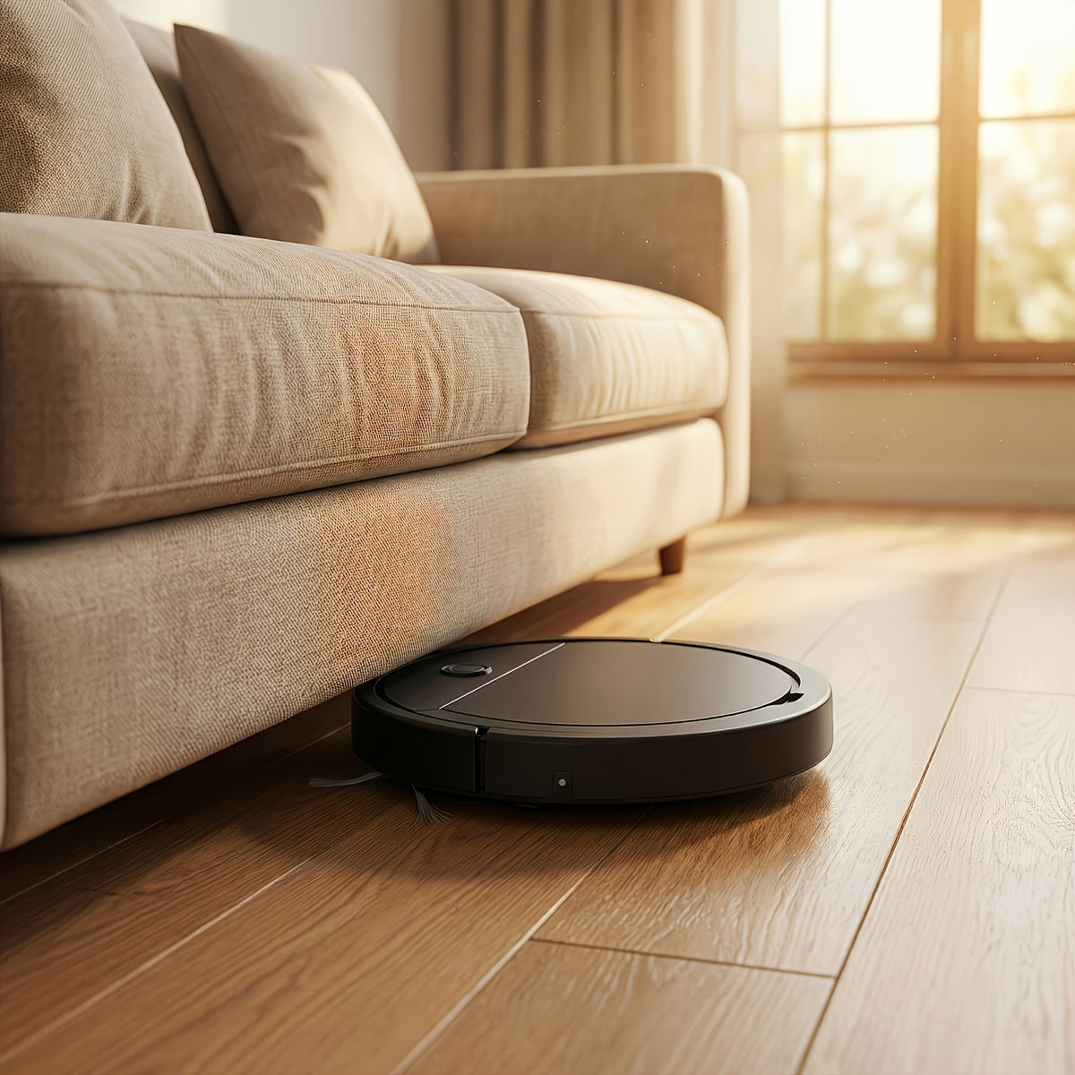 Robotic Vacuum with Listed 8kPa Suction and Smart Cleaning Modes, Black No-Remote Model for Everyday Household Floor Cleaning and Home Care Routines