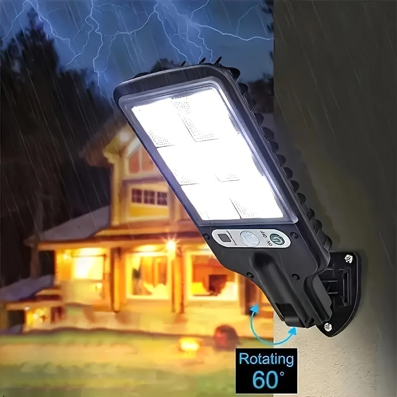 108COB Solar Motion Sensor Wall Lights, Six-Pack Outdoor Lighting with Three Listed Modes, IPX4 Rating and 2000mAh Battery Description for Garden and Stairs