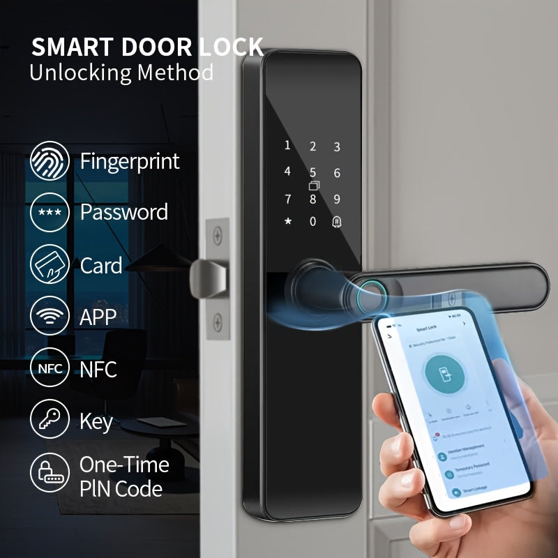 Fingerprint Door Lock with Wide-Angle Camera & Keypad, Biometric Keyless Entry Lock, WiFi Smart Lock with App, for Homes, Rentals, Offices & Hotels, Multiple Models