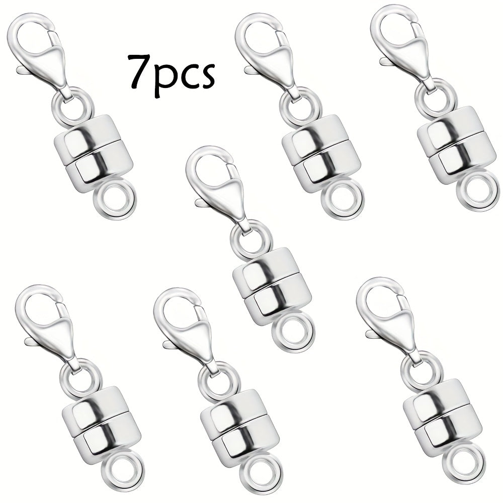 Lobster Clasp Magnetic Necklace Converters for Compatible Bracelet and Necklace Chains, Golden and Silvery Closure Options for Jewelry Customization and Gifts