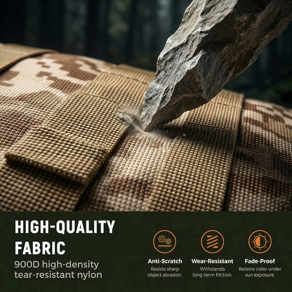Men's Outdoor Travel Backpack with Double-Shoulder Carry and Removable Flag Patch Reference, Gray, Desert, Khaki or Black-3 Options for Everyday Trip Packing