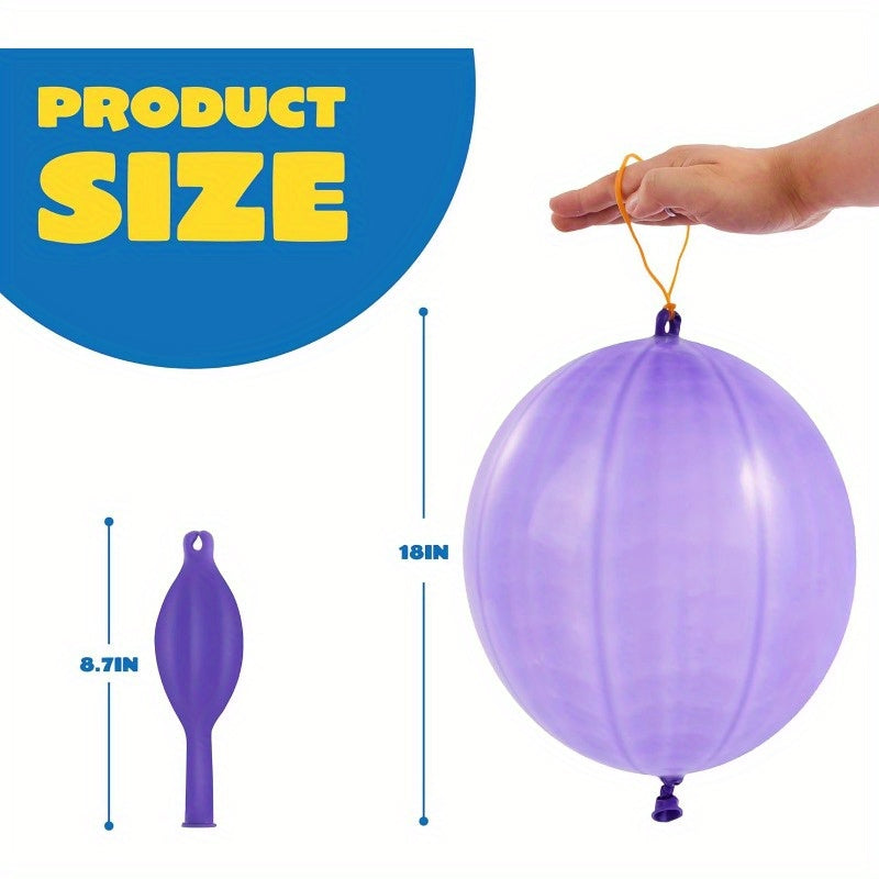 Punch Balloons by SYNCFUN with Rubber Band Handles, Natural Rubber Latex Party Favors for Teen and Adult Birthday Games and Goodie Bags, Ages 14+