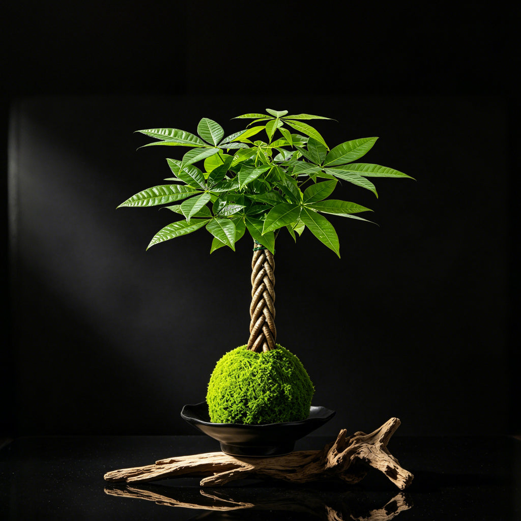 Live Money Tree Houseplant, Pachira Aquatica with Pot, Metal Bucket or Kokedama Bowl Options for Indoor Home and Office Decor, Birthdays and Housewarming Gifts