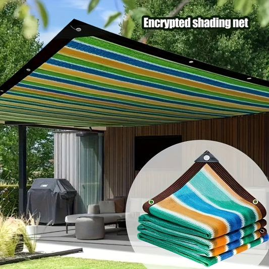 Outdoor Shade Canopy with Reinforced Corners and PVC Edge Binding, Mixed-Color Garden and Balcony Cover in 2 x 2m or 2 x 3m Options for Terrace Shade