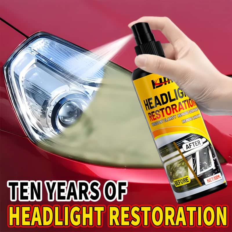 Headlight Restoration Polish Kit, Exterior Lens Appearance Care for Compatible Vehicles with Surface Yellowing and Oxidation Detailing References