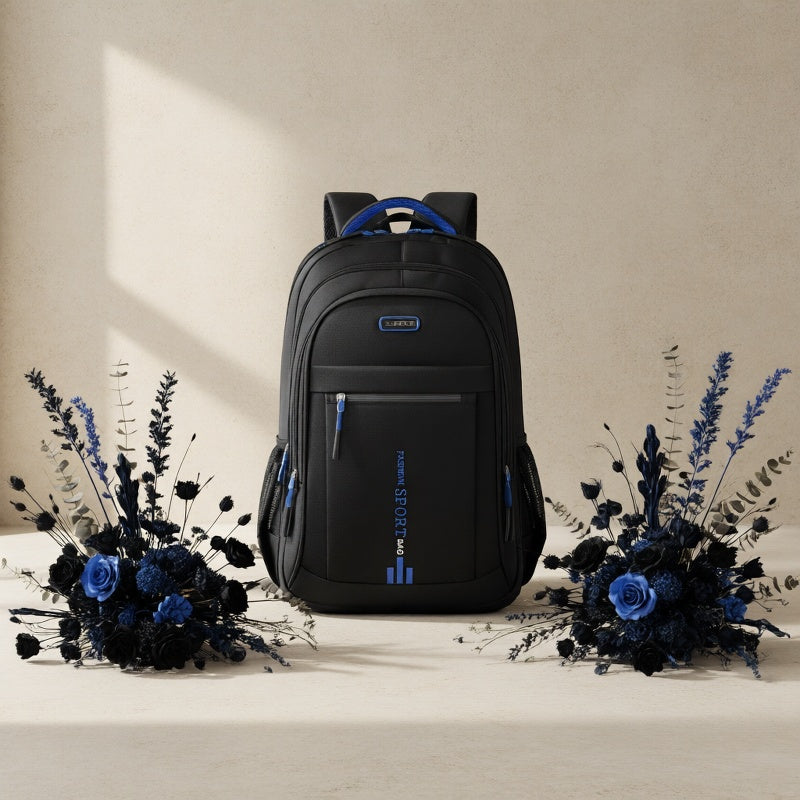 Business Laptop Backpack for Men and Women, Large-Capacity Everyday Bag in Green, Blue, Black or Tangerine for Work Commuting, Travel and Sports