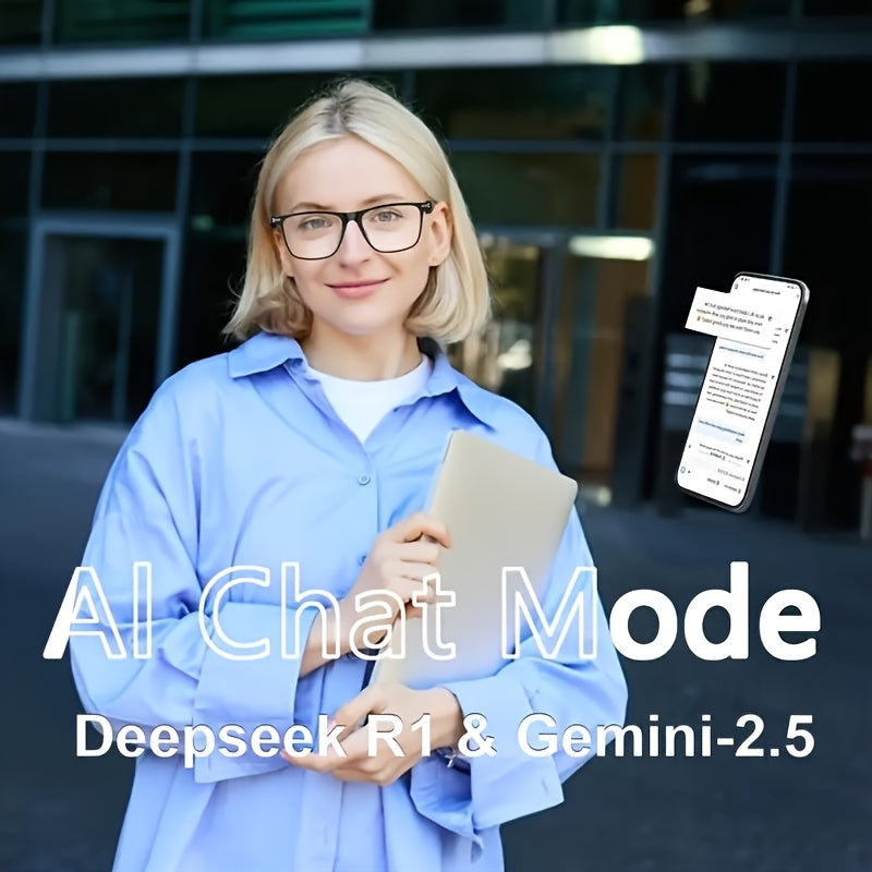 Audio Translation Glasses with 160-Language Real-Time Translation, GPT Chat Features, Built-In Microphone and Speaker, Music Playback and Hands-Free Calls
