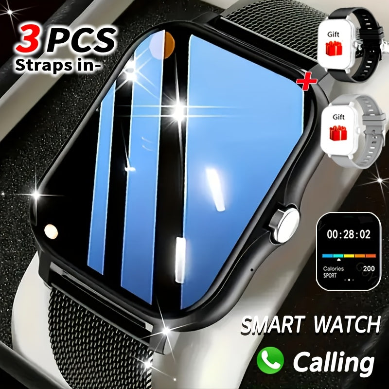 TFT Touchscreen Smartwatch with 1.83-Inch Display, Wireless Call Answering and Dialing, Message Reminders, USB Charging and Four Color Choices