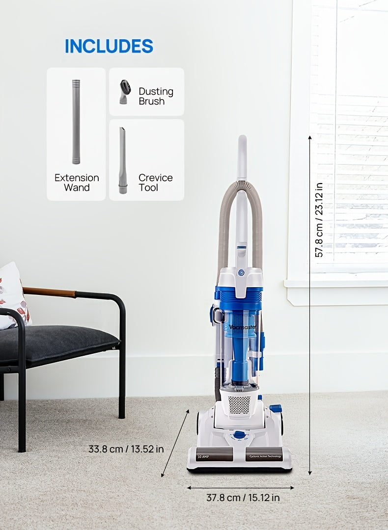 Vacmaster Upright Vacuum Cleaner UC0101 with Bagless Design, Listed 20-Foot Cord and 13-Inch Cleaning Path for Compatible Carpet, Hard Floor and Pet Hair Cleanup