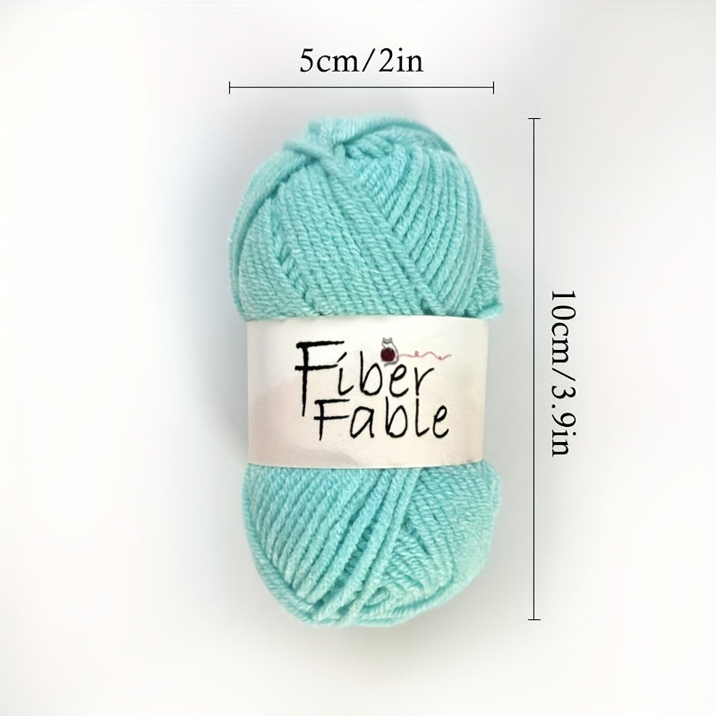Crochet Yarn Bundle with Listed 25g Rolls and Four-Strand Construction, 30- or 60-Piece Options for DIY Scarves, Hats, Bags, Dolls and Coaster Crafts