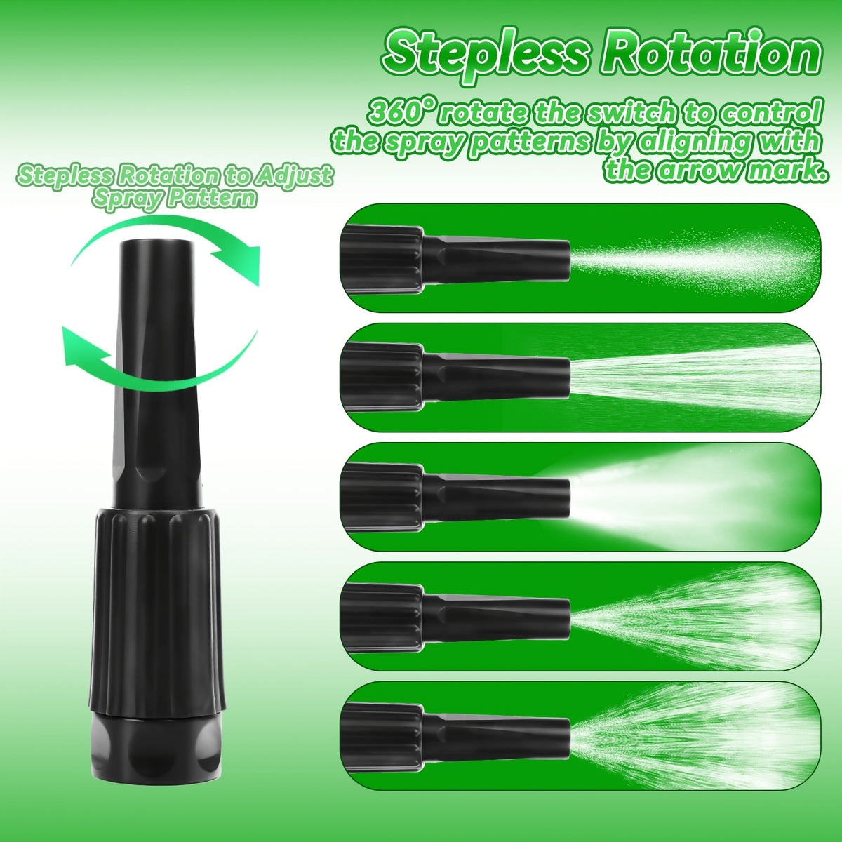 Metal Outdoor Watering Hose with Listed Stainless Steel Design, 50ft or 100ft Options and Ambiguous Three-Fitting and Ten-Function Nozzle Wording for Garden Care